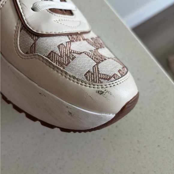 Michael Kors Muse Trainer Mk Outline Jacquard in Light Cream Size: 8.5 M - Picture 9 of 9